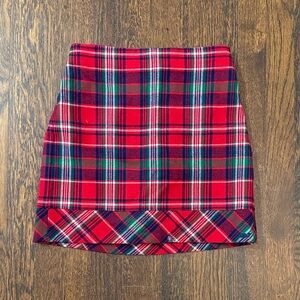 Vineyard Vines Red and Green Plaid Mini Skirt